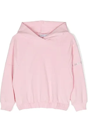 MONNALISA Logo-appliqué jersey hoodie