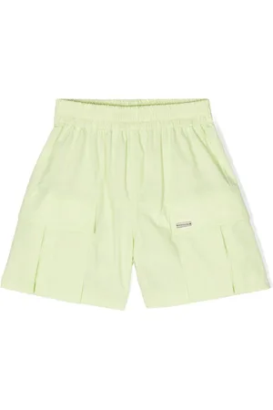 MONNALISA Logo-plaque elasticated-waistband shorts