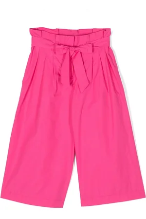 MONNALISA Wide-leg cotton trousers