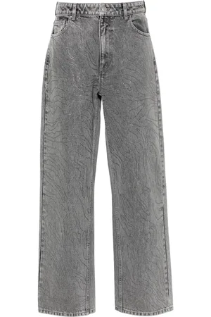 ROTATE High-waisted wide-leg jeans