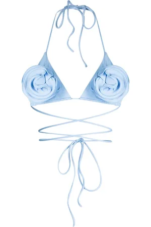 MAGDA BUTRYM Floral-appliqué bikini top