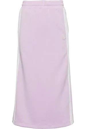 Chocoolate Floral-appliqué track skirt