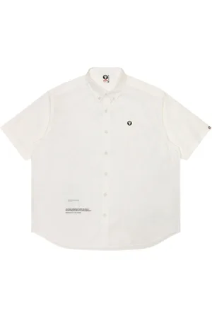 A Bathing Ape Logo-appliqué cotton shirt