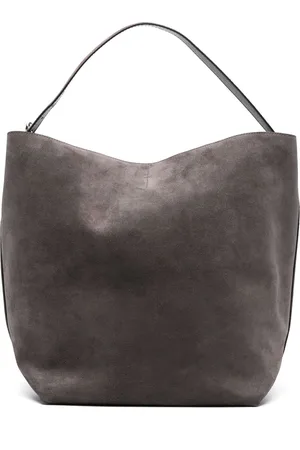 Totême Open-top suede tote bag