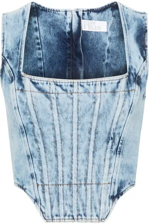 GIUSEPPE DI MORABITO Denim corset top