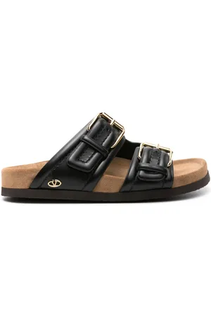 VALENTINO GARAVANI Fussfriend double-strap leather slides