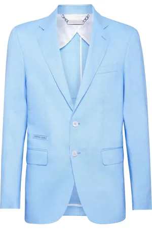 Philipp Plein Single-breasted linen blazer