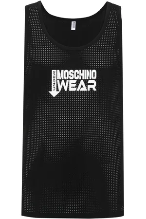 Moschino Rubberised-logo tank top