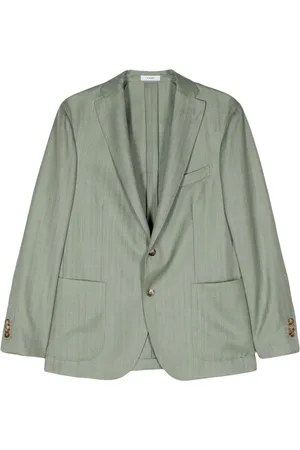 Boglioli Herringbone single-breasted blazer