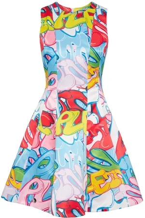 Philipp Plein Bombing Graffiti-print mini dress