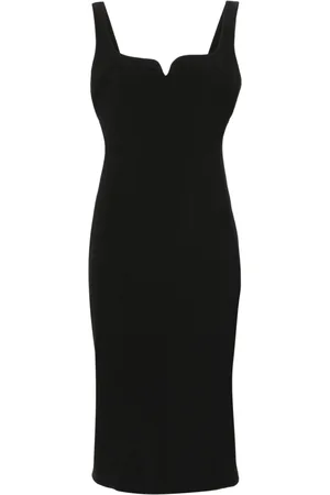Victoria Beckham Zip-up crepe midi dress