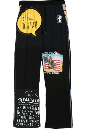 Marine Serre Patchwork cotton trousers