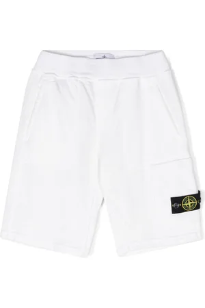 Stone Island Compass-badge cotton track shorts