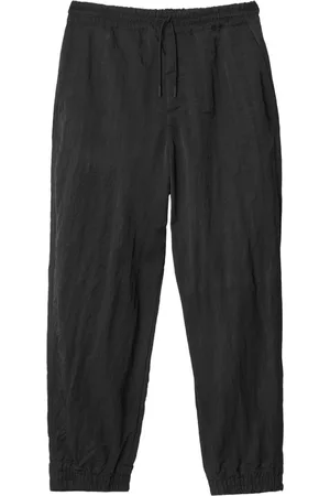 Burberry Crinkled-finish straight-leg trousers