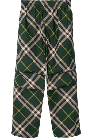 Burberry Wide-leg checked trousers