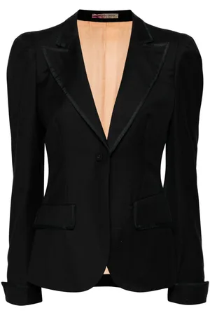 Bottega Veneta Single-breasted satin-trim blazer