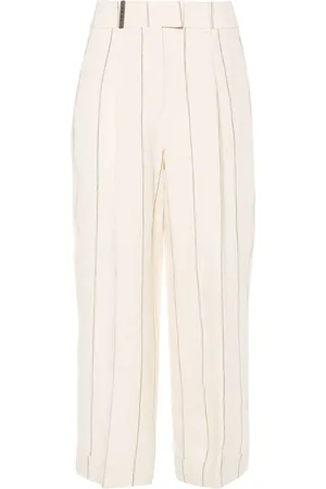 PESERICO SIGN Striped wide-leg trousers