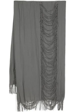 YOHJI YAMAMOTO Distressed-finish wool scarf
