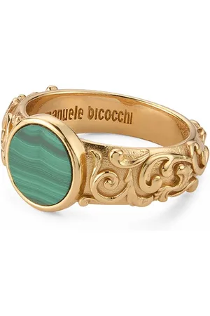 EMANUELE BICOCCHI Arabesque malachite ring