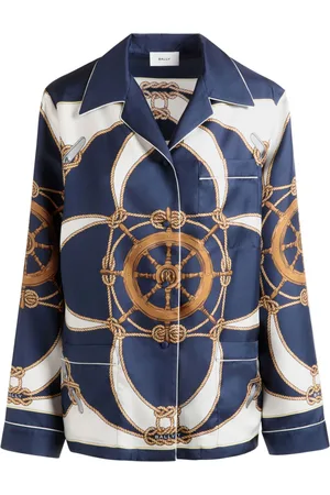 Bally Graphic-print silk shirt