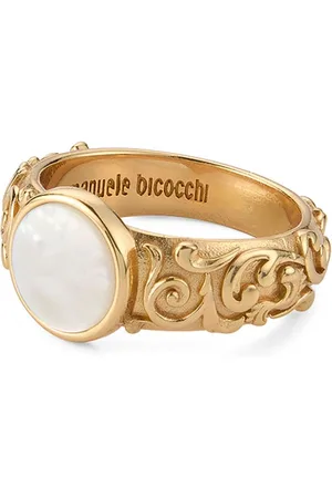 EMANUELE BICOCCHI Arabesque engraved chevalier ring