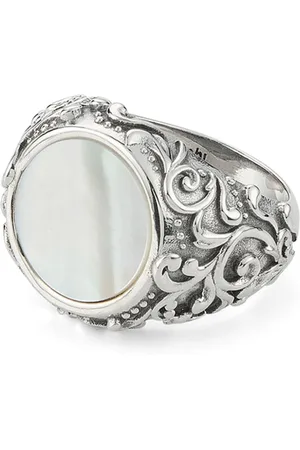EMANUELE BICOCCHI Arabesque MoP stone ring
