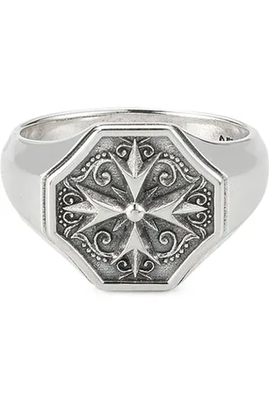 EMANUELE BICOCCHI Logo-crest signet ring