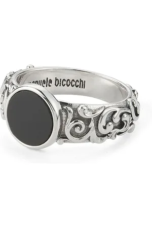 EMANUELE BICOCCHI Arabesque engraved chevalier ring