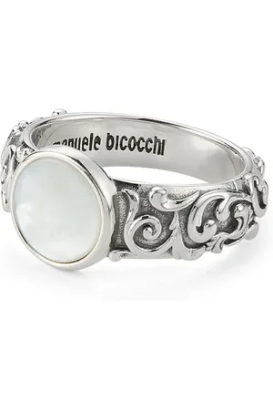 EMANUELE BICOCCHI Arabesque engraved chevalier ring