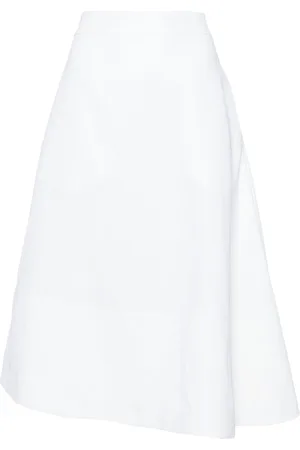 Jil Sander Asymmetric linen midi skirt