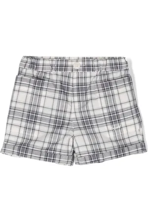 BONPOINT Plaid-check cotton shorts