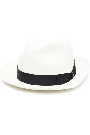 Borsalino Bow-detail fedora hat