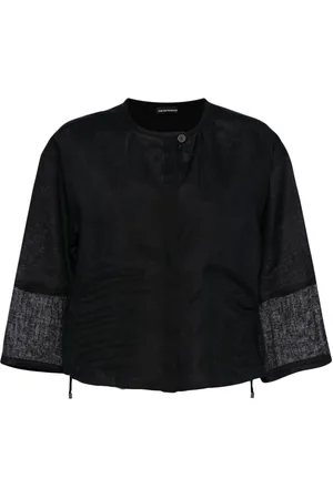 Emporio Armani Panelled linen blouse