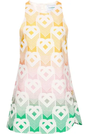 Casablanca Monogram-jacquard gradient mini dress