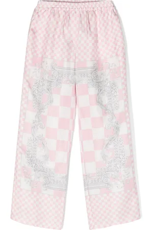 VERSACE Barocco-print silk trousers