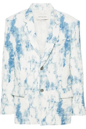Feng Chen Wang Seersucker single-breasted blazer