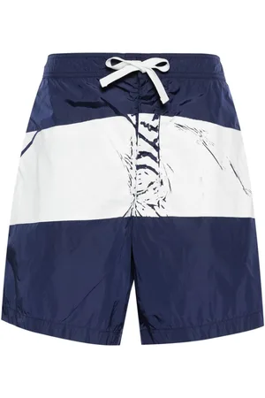 Stone Island Stripe-print swim shorts