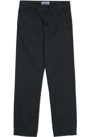 Stone Island Compass-appliqué straight-leg trousers