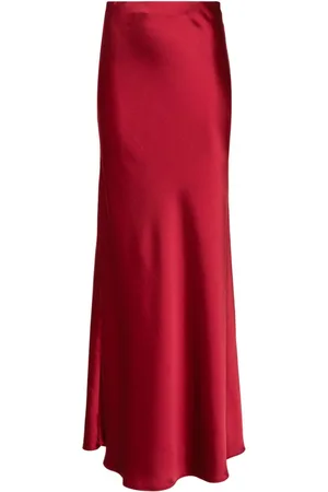 BLANCA Ginestra satin long skirt