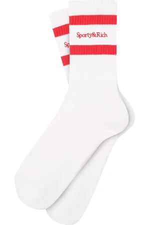 Sporty & Rich Serif Logo cotton socks
