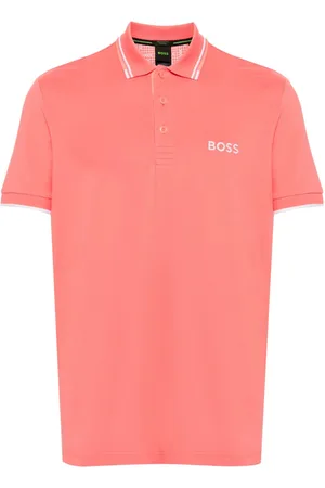 HUGO BOSS Logo-embroidered piqué polo shirt