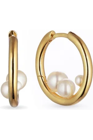 Otiumberg Trio Pearl hoop earrings