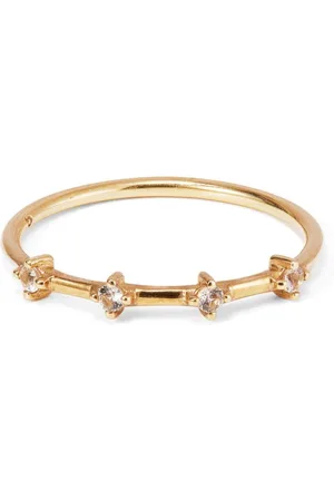 Otiumberg 9kt yellow Four Stone Bamboo ring