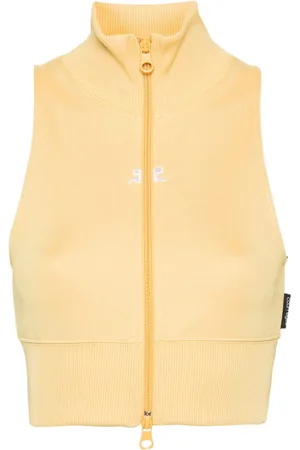 Courrèges Zip-up cropped vest