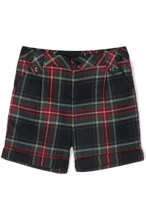 PATACHOU Tartan-check cotton shorts