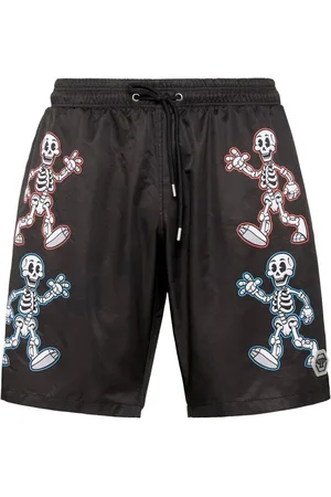 Philipp Plein Skeleton-print swim shorts