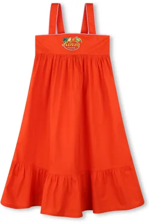 Kenzo Logo-appliqué flared dress