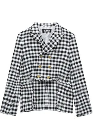Comme des Garçons Cut-away gingham check jacket