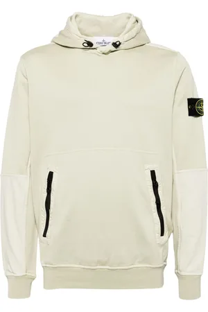 Stone Island Compass-patch cotton hoodie