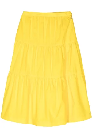 Patrizia Pepe High-waist tiered midi skirt